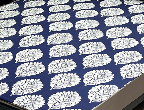 Safeguard Printed Waterproof Mattress Covers  – Blue & White Mosaic