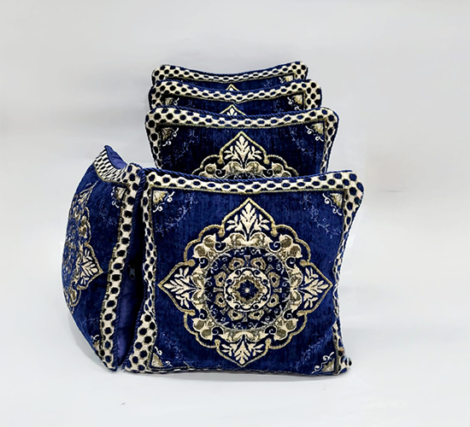 Luxurious Velvet Cushion Covers - 5 Piece Set - Brocade