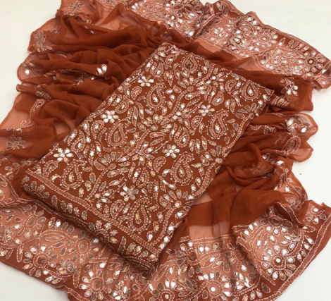 Pasting Press Gota Collection – 2 Piece Handmade Set – Warm Brown