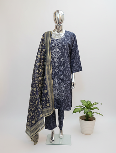 WFH Embroidered Dhanak 2